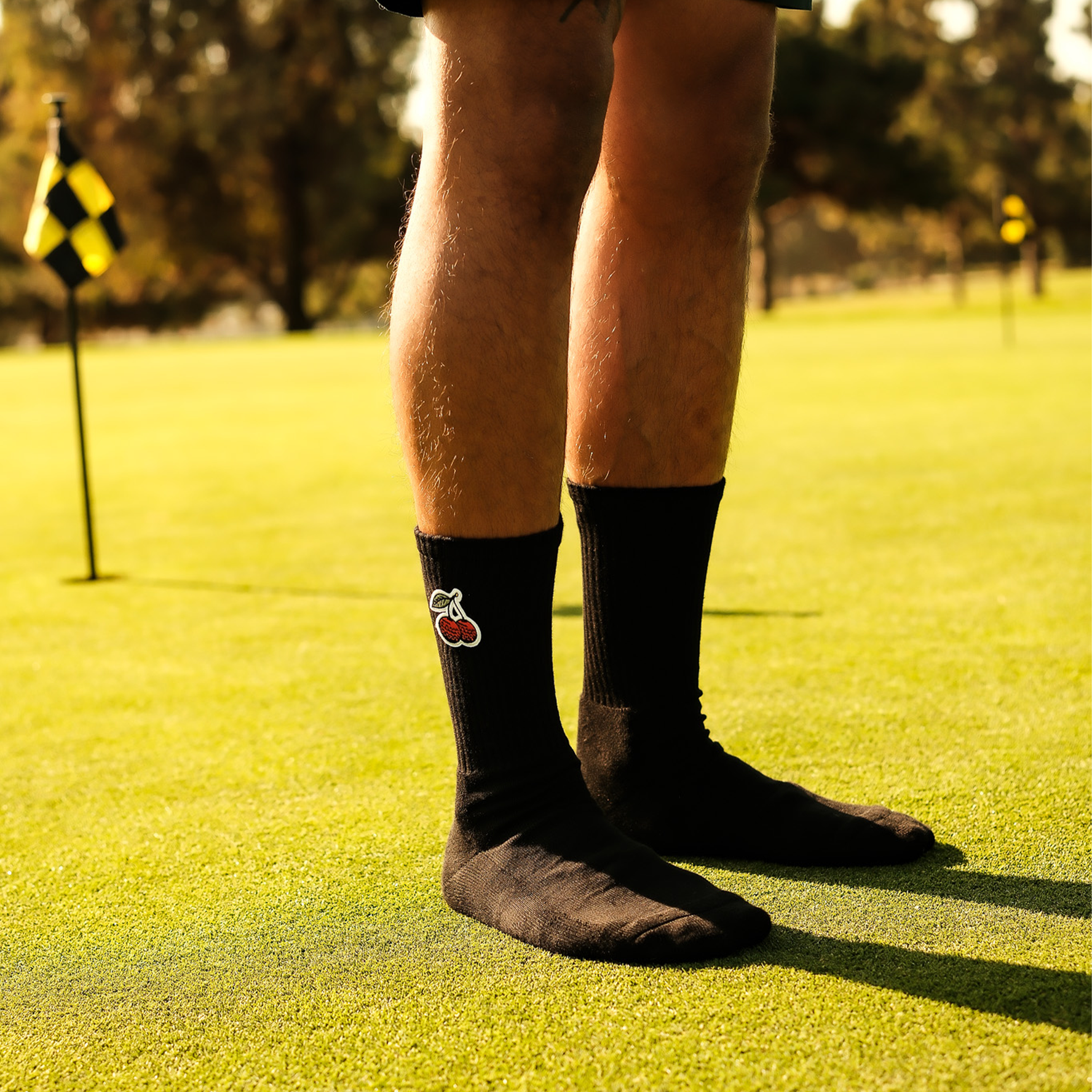 Cherries Sock - Black