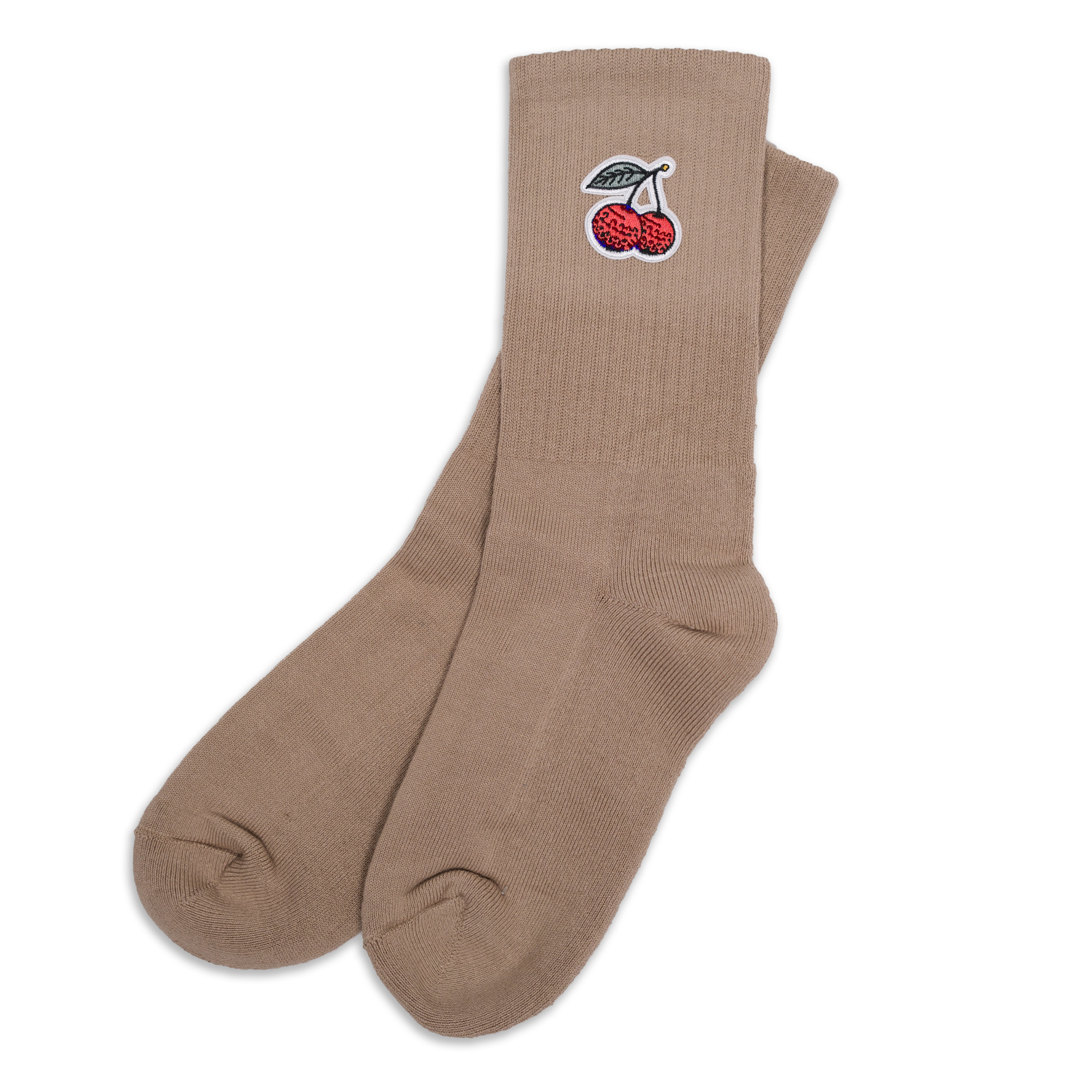 Cherries Sock - Tan