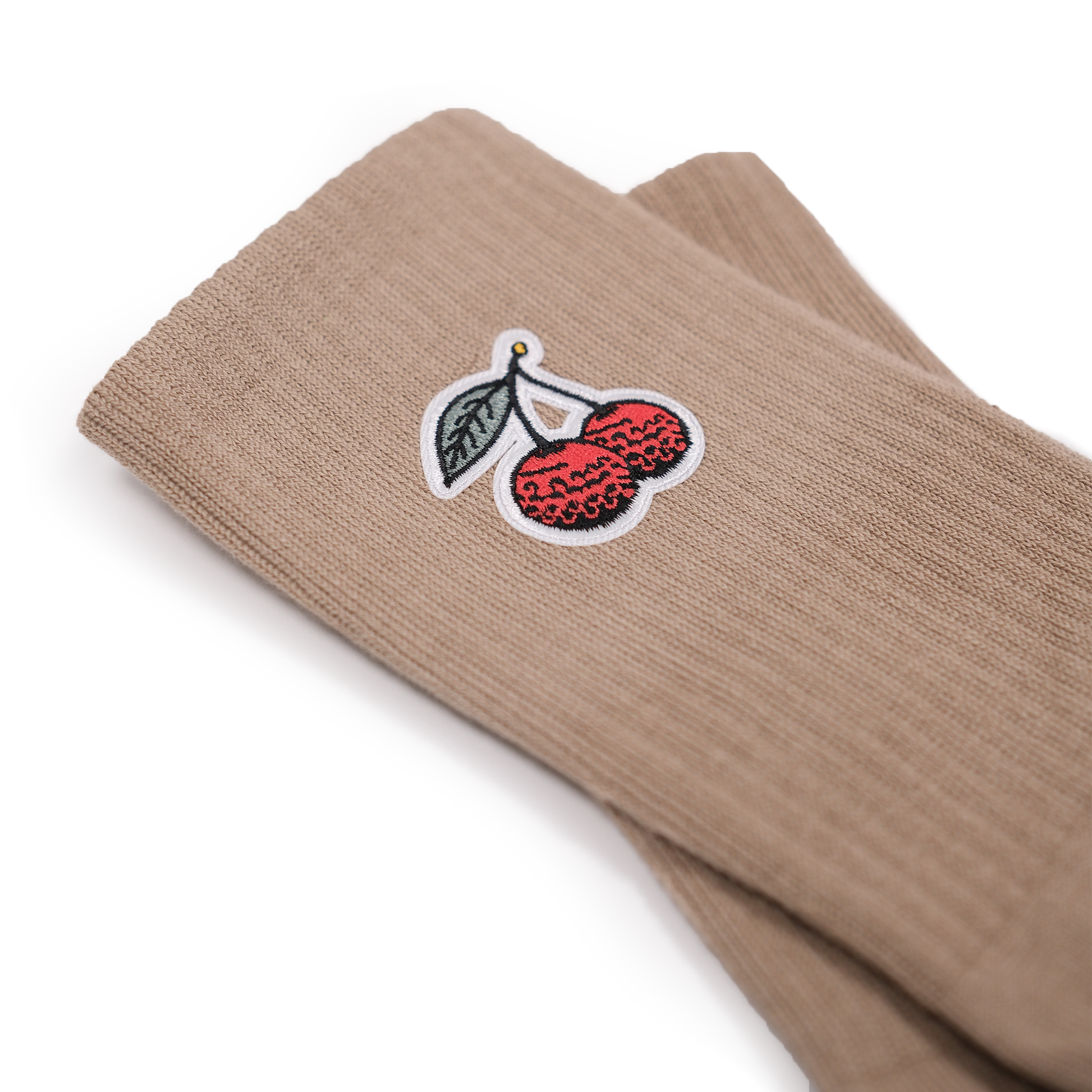 Cherries Sock - Tan