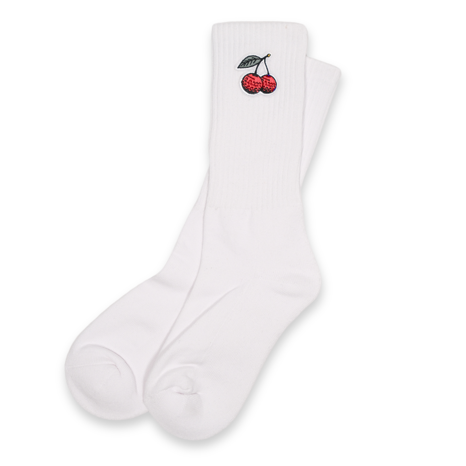 Cherries Sock - White