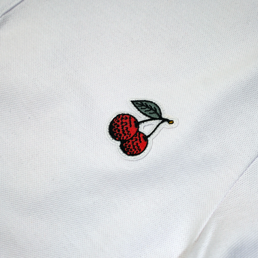 Outliers Cherries Polo White